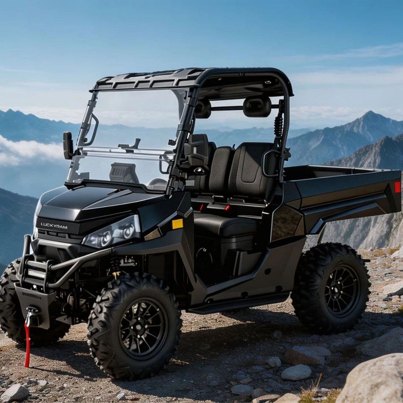 Elektrický 4WD UTV pre Farm Ranch 14-palcové terénne pneumatiky 350 kg Výsypka