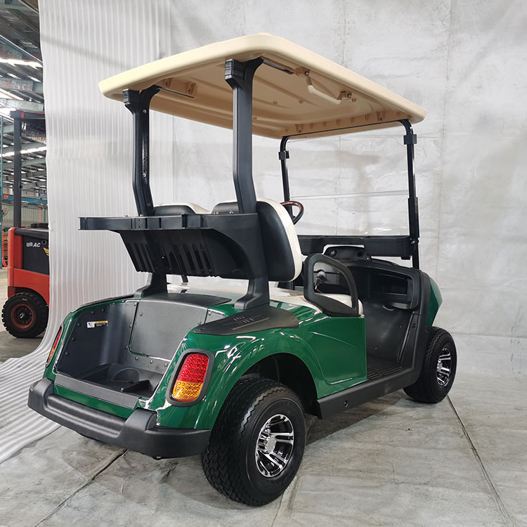 Viacfarebný 2-miestny elektrický golfový kočík vybavený lítiovou batériou